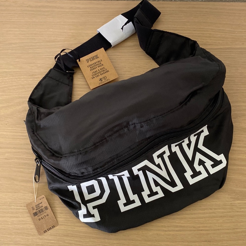 Black Convertible Backpack Fanny Pack